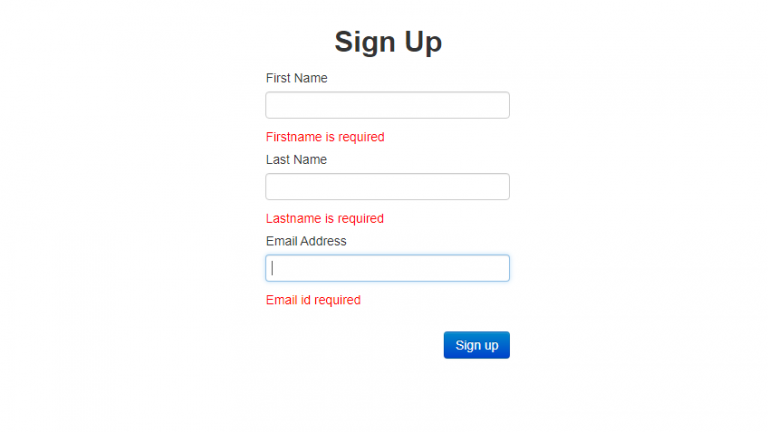 Validate a form using jQuery