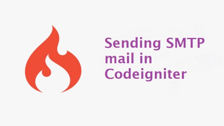 Sending SMTP mail in CodeIgniter