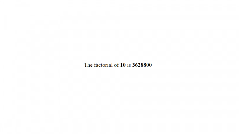 factorial in php