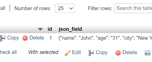 Extract values from JSON data using json_value() Sql – single query